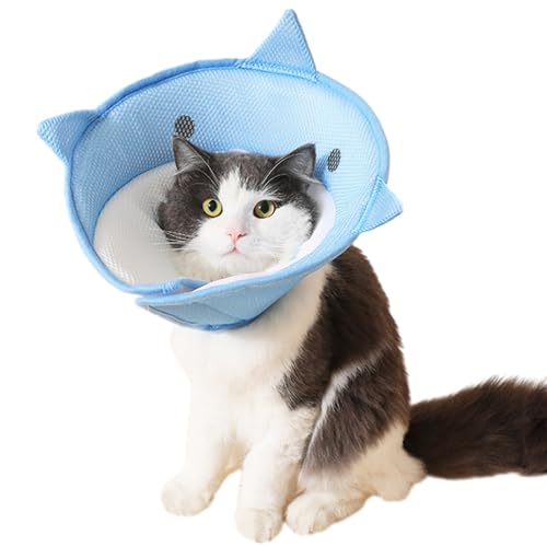 Verstellbares Katzenhalsband für Haustiere, elisabethanisches Halsband, Antibeißen, Erholungszubehör für Hunde und Katzen, weicher Nacken- und Wundschutz von MOIDHSAG
