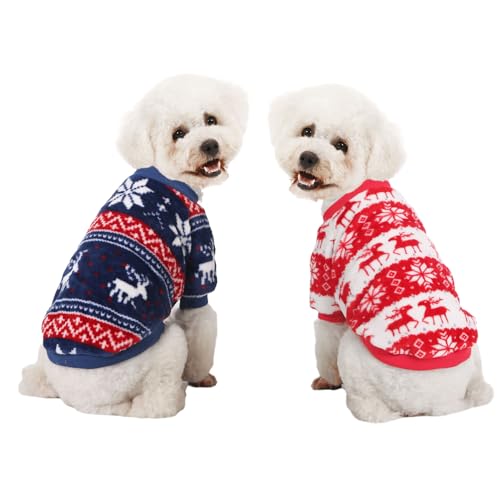 MOIRIG Hundepullover, Hundepullover für kleine Hunde, warme, weiche Haustierkleidung für Welpen, mittelgroße und große Katzen, Hunde, Mädchen oder Jungen, Hunde-Shirt für den Winter und Weihnachten, von MOIRIG