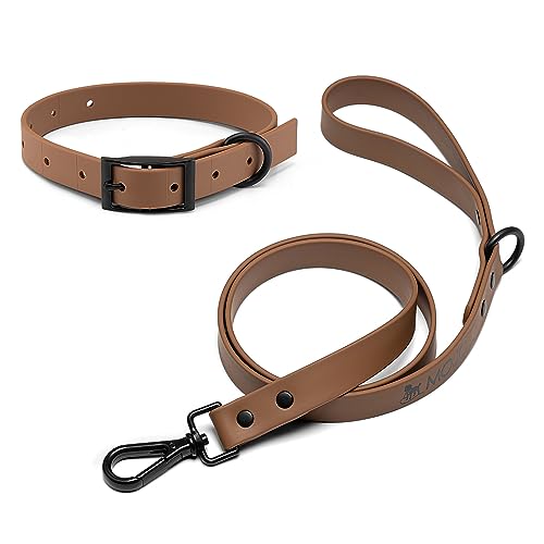 Mojo Pet Supply Hydro wasserdichtes Hundehalsband und Leine, Combo | wasserdicht und geruchsfrei | strapazierfähiges Hundehalsband, verstellbar in der Größe, 122 cm lange Leine, leicht zu reinigen, von MOJO