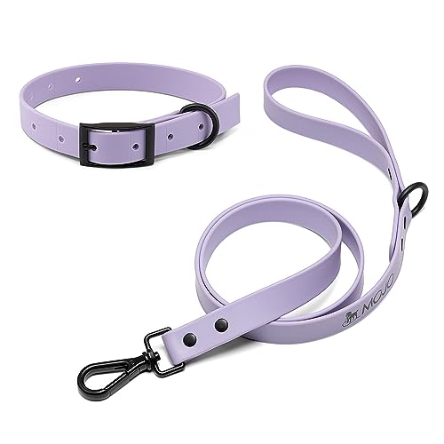 Mojo Pet Supply Hydro wasserdichtes Hundehalsband und Leine, Combo | wasserdicht und geruchsfrei | strapazierfähiges Hundehalsband, verstellbar in der Größe, 122 cm lange Leine, leicht zu reinigen, von MOJO