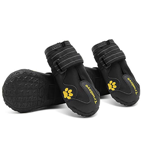 MOKCCI Truelove Hundeschuhe, wasserdicht, mit reflektierenden Riemen, für kleine, mittelgroße und große von MOKCCI