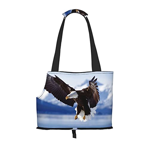 Haustier-Tragetasche mit Adler-Druck, Hunde-Reisetasche, Katzentragetasche, tragbare Tasche für kleine bis mittelgroße Katzen und kleine Hunde von MOLIAE