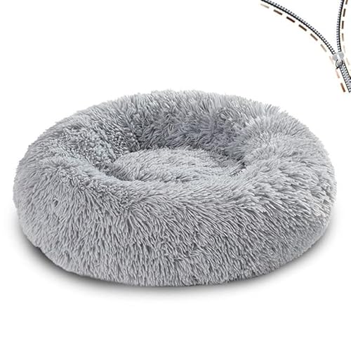 Abnehmbares Hundebett, Lange Plüsch-Katze, Hundebetten für kleine, große Hunde, Kissen, Sofa, Winter, warme Haustierhütte, Flauschige schlafende Hundebetten, Matte von MOLUO