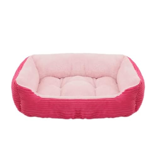 MOLUO Bett für Hund, Katze, Haustier, Schlafsofa, quadratisch, weiches Plüsch, warme Unterlage, Haus, waschbar, Welpen, Katze, Schlafnest, Haustierhütte, Kissen, universell von MOLUO