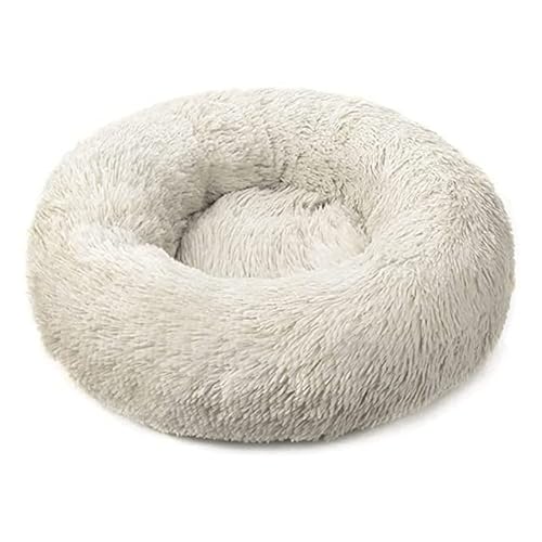 MOLUO Rundes Haustier-Hundebett, Winter, warmes Hundekissen, mittelgroße, große Hunde, weiche, Flauschige Zwinger, waschbare Plüsch-Katzenbett, Hunde-Sofa-Matte von MOLUO