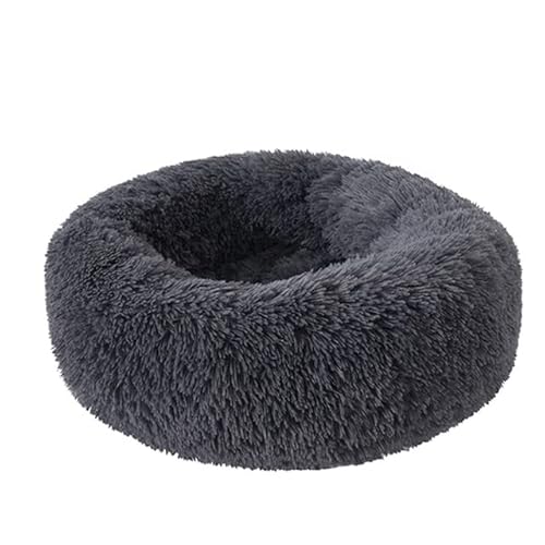 MOLUO Rundes Haustier-Hundebett, Winter, warmes Hundekissen, mittelgroße, große Hunde, weiche, Flauschige Zwinger, waschbare Plüsch-Katzenbett, Hunde-Sofa-Matte von MOLUO