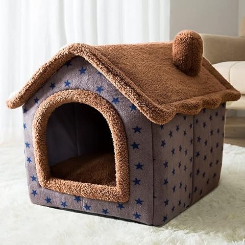 MOLUO Weiches Katzenbett Tiefschlafhaus Hund Katze Winterhaus Abnehmbares Kissen Geschlossenes Haustierzelt Für Kätzchen Welpen Cama Gato Supplies von MOLUO