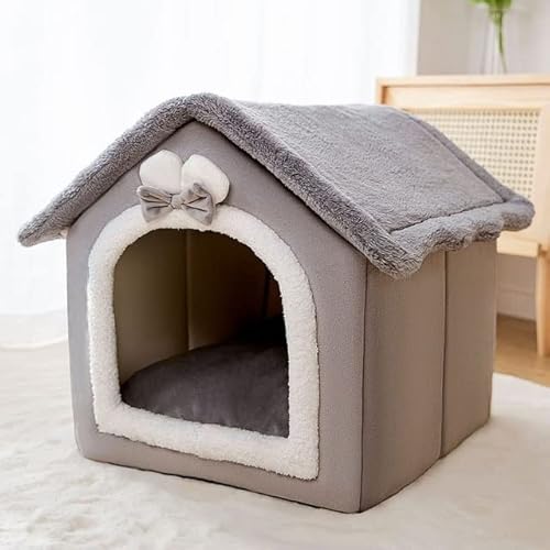 MOLUO Weiches Katzenbett Tiefschlafhaus Hund Katze Winterhaus Abnehmbares Kissen Geschlossenes Haustierzelt Für Kätzchen Welpen Cama Gato Supplies von MOLUO