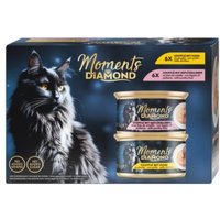 MOMENTS Diamond Nassfutter Katze Adult Soufflé MultiPack12x85 g von MOMENTS