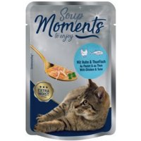 MOMENTS Soup Nassfutter Katze Adult, Huhn & Thunfisch 24x40 g von MOMENTS