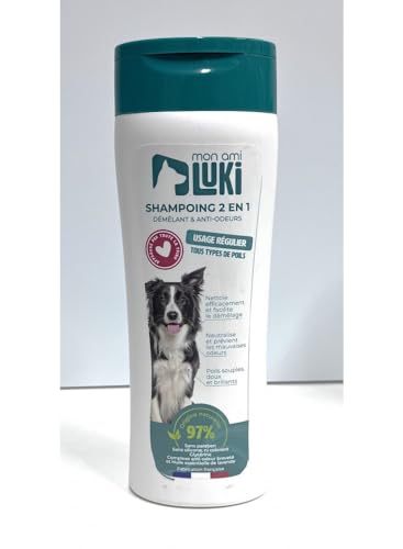 MON AMI LUKI - 2-in-1-Shampoo für Hunde, geruchshemmend, 300 ml, 300 ml von MON AMI LUKI