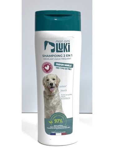 MON AMI LUKI - 2-in-1-Shampoo für Hunde, sehr weich, Vanille – 300 ml – Hunde – 300 ml von MON AMI LUKI