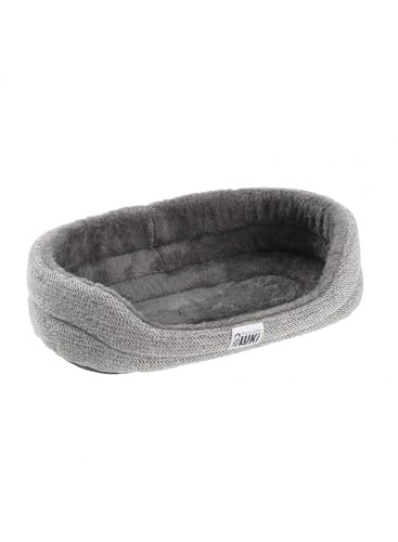 MON AMI LUKI - Korb oval – Schaumstofffüllung 1,5 cm – rutschfest – Grau – Hunde – 45 x 27 x 10 cm von MON AMI LUKI