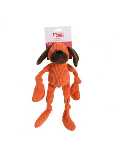 MON AMI LUKI - Plüschspielzeug und Velours für Hunde – Orange – Hund – 36 cm von MON AMI LUKI