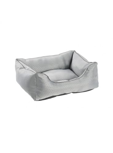 MON AMI LUKI - Rechteckiger Korb, wasserdicht und rutschfest – Silber – Hund – 47 x 37 x 17 cm von MON AMI LUKI