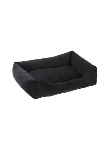 MON AMI LUKI - Rechteckiges Hundebett, rutschfest, Schwarz, 53 x 43 x 13 cm von MON AMI LUKI