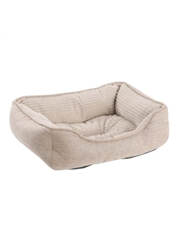 MON AMI LUKI - Rechteckiges Hundebett, weich, rutschfest, Beige, 47 x 34 x 15 cm von MON AMI LUKI