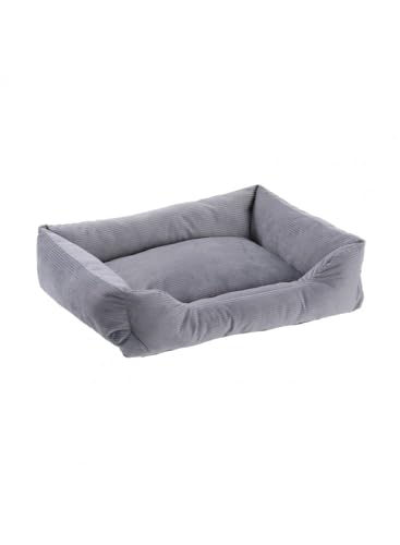 MON AMI LUKI - Rechteckiges Hundebett rutschfest – Grau – Hund – 53 x 43 x 13 cm von MON AMI LUKI