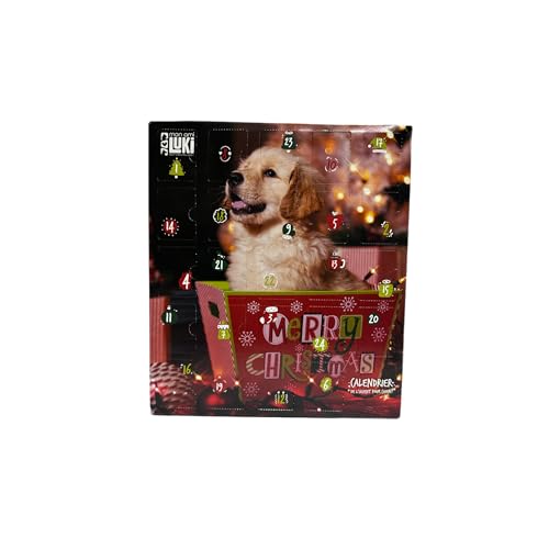 MON AMI LUKI - Weihnachts-Adventskalender mit 24 Fächern für Hunde – abwechslungsreiche, leckere und leckere Leckereien ohne Zusatzstoffe – Gourmet-Geschenk für Haustiere – jedes Alter von MON AMI LUKI