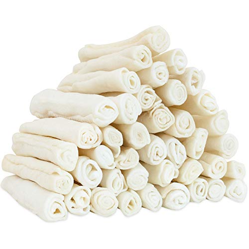 MON2SUN Dog Rawhide Rolls Natural Skinny Retriever Rolls 6.5 Inch for Puppy and Small Dogs von MON2SUN