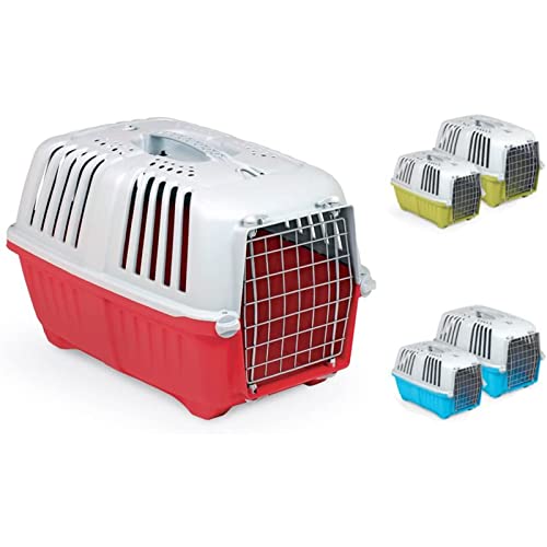 Mondo Viro Transportbox für Hunde und Katzen aus strapazierfähigem Polypropylen mit seitlicher Öffnung und patentiertem Verschluss – erhältlich in verschiedenen Farben (Medium 55 x 36 x 36 h cm) von MONDO VIRO