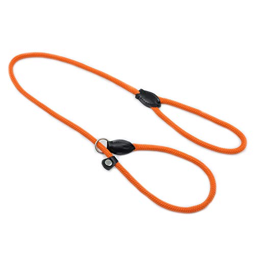 MONKIMAU Retrieverleine Hundeleine für Hunde mit Handgriff verstellbar (orange) von MONKIMAU