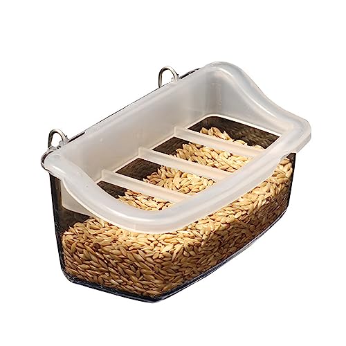 MONOJLY Snackbox Vogelfutterbox für Papageien AntiSplash Vögel Futterbox für kleine mittelgroße Vögel Vogelfutterspender Vogelkäfig Zubehör von MONOJLY