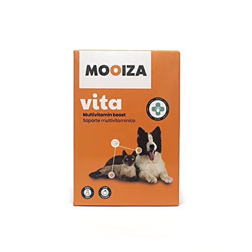 MOOIZA Vita – 21 Multivitamine für Hunde und Katzen – Mineralien und Aminosäuren – Vitamin B Komplex mit Vitamin A, C, D3 – Jod – Zink - Futterergänzung Hund und Katze – Barf - Immunsystem - Knochen von MOOIZA