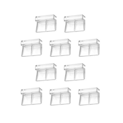 MOOKEENONE 10 x transparente Aquarium-Glasabdeckungshalterungen, Glasabdeckungs-Clip-Stützhalter/Aquarium-Halterungen, Clip-Aufhänger von MOOKEENONE