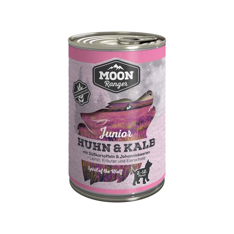 MOON Ranger Junior Huhn & Kalb mit Süßkartoffeln & Johannisbeeren 400g von MOON RANGER