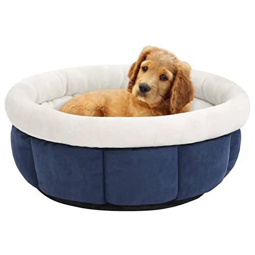 MOONAIRY Hundebett, Hundesofa, Hunde Bett, Hundekissen, Dog Bed, Kuschelbett Katzen, Hunde Couch, Hunde Sofabett, 40x40x20 cm Blau von MOONAIRY