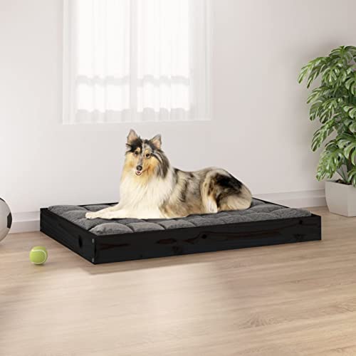 MOONAIRY Hundebett, Hundesofa, Hunde Bett, Hundekissen, Dog Bed, Kuschelbett Katzen, Hunde Couch, Hunde Sofabett, Schwarz 91,5x64x9 cm Massivholz Kiefer von MOONAIRY