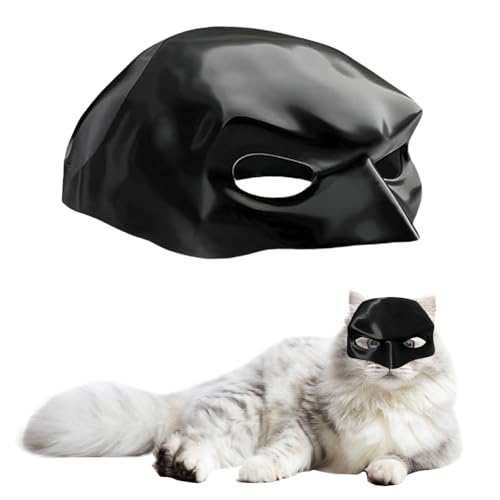 MOONDAME Interaktive Katzenmaske Berührungsaktivierte Maske Halloween Katzenmaske Fledermaus Katzen Bekleidung Für Halloween Haustier Make Up von MOONDAME