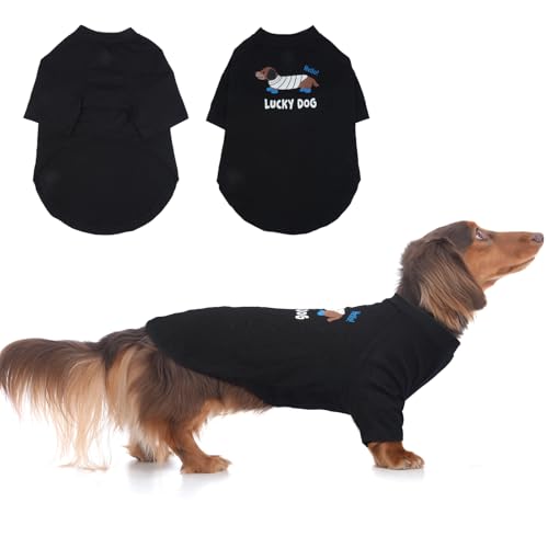 Hunde-T-Shirt, Hunde-Shirt-Outfit, Hunde-Shirts für kleine Hunde, Standard-Dackel-Hunde-Shirt, mittelgroße Hunde-Shirts mit Ärmeln, atmungsaktiv, leicht, weiches Hunde-Shirt, maschinenwaschbar, von MORVIGIVE