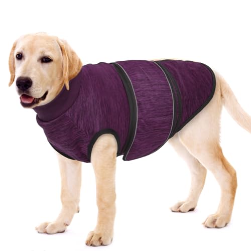 MORVIGIVE Hunde-Angstlinderungsmantel, Violett, Größe XL, verstellbare Hundejacke für Gewitter, Reisen, Feuerwerk, freundliches Hundeangstshirt für Labrador, Boxer, Deutscher Schäferhund von MORVIGIVE