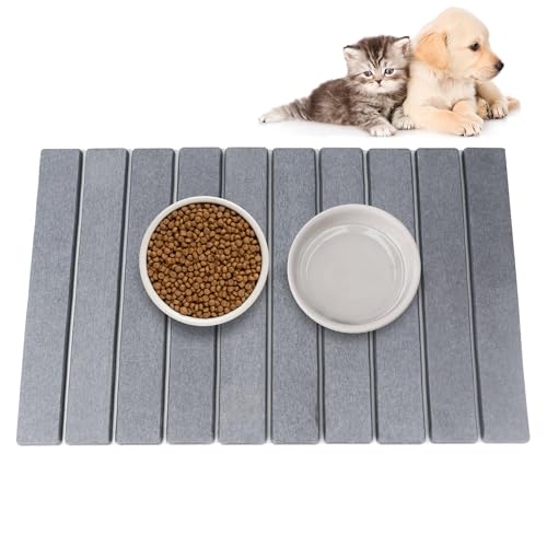 MOSANEE Extra große Stein-Hundefuttermatte, saugfähige Katzen- und Hundematte für Futter und Wasser, schnell trocknende Haustier-Füttermatte, rutschfeste Kieselgur für unordentliche Trinker, MOSANEE Extra große Stein-Hundefuttermatte, saugfähige Katzen- und Hundematte für Futter und Wasser, schnell trocknende Haustier-Füttermatte, rutschfeste Kieselgur für unordentliche Trinker, von MOSANEE