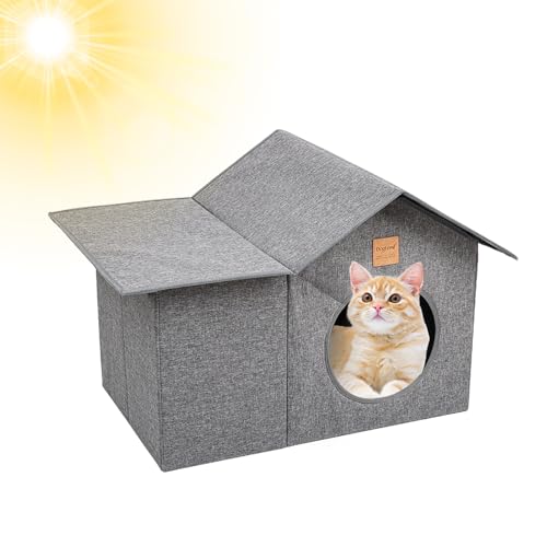 Haustier-Outdoor-Haus, wasserdichtes Katzenhaus im Freien, langlebiges Outdoor-Regendicht-Hundehaus, waschbares Katzenbett-Haus für kleine Haustiere, Kätzchen, Katze, Kaninchen von MOTHAF