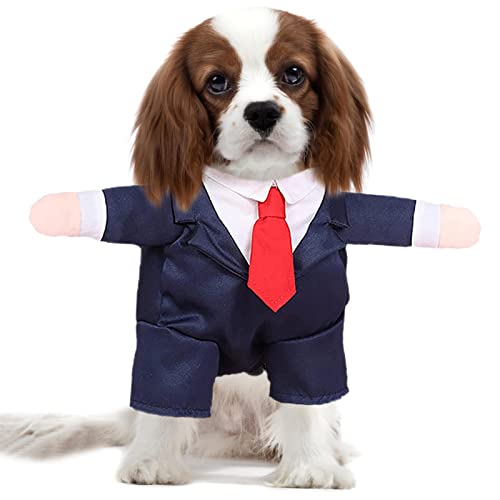 MOTHAF Hunde-Outfit | Tragbarer Haustieranzug, Fliege, Kostüm, Hund, Hochzeitshemd, formeller - Hundefliege Anzug für Party Hochzeit von MOTHAF