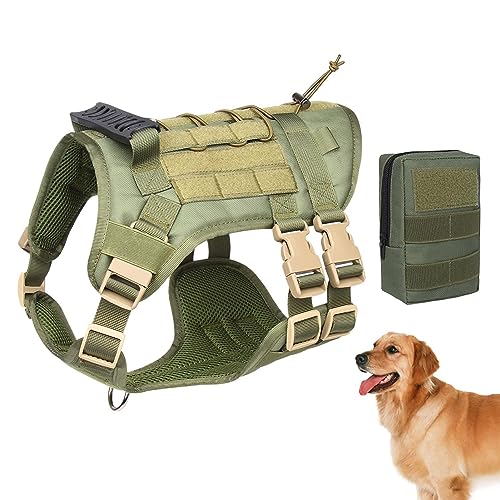 Tacttical Dog Harness Adjustable Dog Vest Service Dog Vest Mesh No Pull Dog Harness Dog Vest Harness Pet Walking Harness Dog Vest With Handle For Outdoor Dogs Hiking von MOTHAF