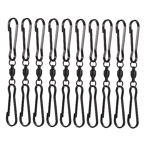 MOTHNUR 10 Stück Teiliges Drehbare Haken mit Doppelclip Hängende Clips für Garten Dekoration Windspiele Vogelhäuschen und Rostfrei Schwarz MOTHNUR 10 Stück Teiliges Drehbare Haken mit Doppelclip Hängende Clips für Garten Dekoration Windspiele Vogelhäuschen und Rostfrei Schwarz von MOTHNUR