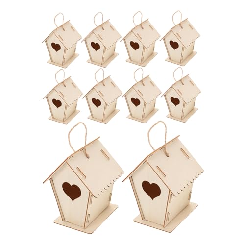 MOTHNUR 12stücke Holz Vogelhaus Zum Aufhängen Für Draußen DIY Vogelhäuschen-bausatz Zum Bemalen Unfertige Vogelhäuschen Für Junge Mädchen Basteln Garten Ornament MOTHNUR 12stücke Holz Vogelhaus Zum Aufhängen Für Draußen DIY Vogelhäuschen-bausatz Zum Bemalen Unfertige Vogelhäuschen Für Junge Mädchen Basteln Garten Ornament von MOTHNUR