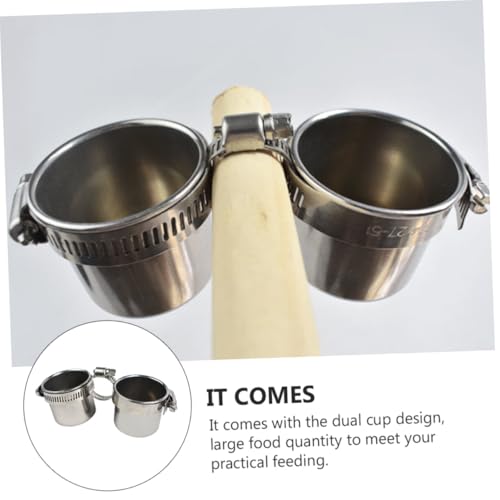 MOTHNUR Edelstahl Papageien Futterbehälter Stehend Futterstation Käfigzubehör Vogel Futterbox Bpa frei Leicht zu Reinigen Langlebig für Wellensittiche und Papageien MOTHNUR Edelstahl Papageien Futterbehälter Stehend Futterstation Käfigzubehör Vogel Futterbox Bpa frei Leicht zu Reinigen Langlebig für Wellensittiche und Papageien von MOTHNUR