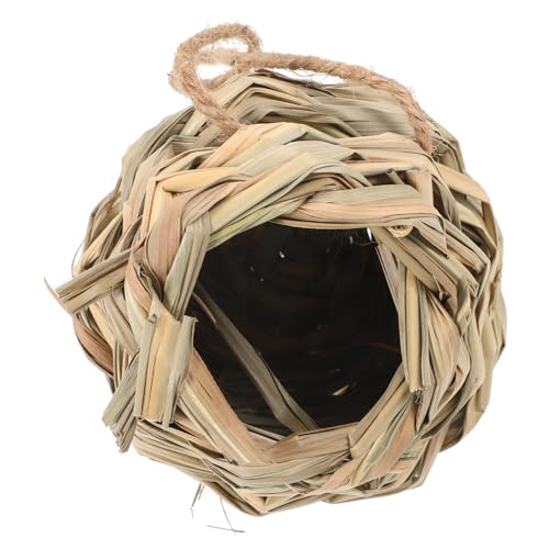 MOTHNUR Handgefertigtes Vogelhaus aus Natürlichem Stroh Atmungsaktives Nest für Vögel und Kleine Tiere Handgeflochtenes Versteck für Hamster Kaninchen Zwerghamster und Kleintiere MOTHNUR Handgefertigtes Vogelhaus aus Natürlichem Stroh Atmungsaktives Nest für Vögel und Kleine Tiere Handgeflochtenes Versteck für Hamster Kaninchen Zwerghamster und Kleintiere von MOTHNUR
