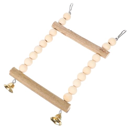 MOTHNUR Hölzerne Papagei Sitzstange mit Doppelt Stangen Langlebiges Kau für Wellensittiche und Käfigvögel Hängende Schaukel mit Glocke Natürlicher Ruheplatz für Vögel MOTHNUR Hölzerne Papagei Sitzstange mit Doppelt Stangen Langlebiges Kau für Wellensittiche und Käfigvögel Hängende Schaukel mit Glocke Natürlicher Ruheplatz für Vögel von MOTHNUR