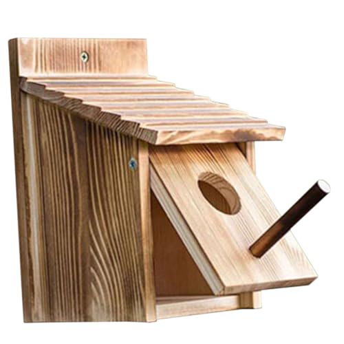 MOTHNUR Holz Vogelhaus zum Aufhängen Garten Dekoration Robust Wetterfestes Nistnest aus Holz für Outdoor Vögel Naturnahes Vogelhäuschen aus Langlebigem Material MOTHNUR Holz Vogelhaus zum Aufhängen Garten Dekoration Robust Wetterfestes Nistnest aus Holz für Outdoor Vögel Naturnahes Vogelhäuschen aus Langlebigem Material von MOTHNUR
