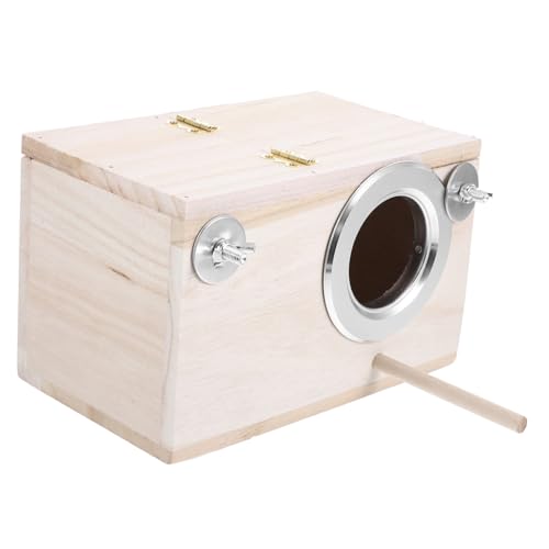 MOTHNUR Nistkasten aus Holz mit Sitzstange Kleines Vogelhaus für Wellensittiche Zuchtbox für Finken Nistkasten Wetterfest Einfache Installation und Reinigung Geeignet für Cockatiels und MOTHNUR Nistkasten aus Holz mit Sitzstange Kleines Vogelhaus für Wellensittiche Zuchtbox für Finken Nistkasten Wetterfest Einfache Installation und Reinigung Geeignet für Cockatiels und von MOTHNUR