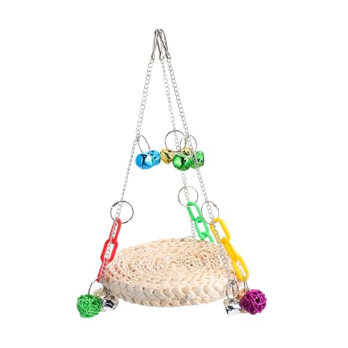 MOTHNUR Parrot Kauspielzeug Rattan Ball Schaukel Vogelspielzeug zum Aufhängen Käfigspielzeug für Wellensittiche Papageien und Kleine Vögel mit Glocke für Beschäftigung und Schnabelpflege MOTHNUR Parrot Kauspielzeug Rattan Ball Schaukel Vogelspielzeug zum Aufhängen Käfigspielzeug für Wellensittiche Papageien und Kleine Vögel mit Glocke für Beschäftigung und Schnabelpflege von MOTHNUR
