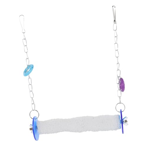 MOTHNUR Vogelspielzeug Papagei Kauspielzeug mit Verschleißfestem Buntem Sandpapierstab Hängende Schaukel für Wellensittiche und Kleine Vögel Robustes Kauspielzeug für Papageienspaß im MOTHNUR Vogelspielzeug Papagei Kauspielzeug mit Verschleißfestem Buntem Sandpapierstab Hängende Schaukel für Wellensittiche und Kleine Vögel Robustes Kauspielzeug für Papageienspaß im von MOTHNUR