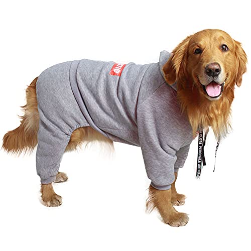 Dicker Hundemantel für große Hunde mit Kapuze für mittelgroße und extragroße Golden Retriever Labrador, große Hundejacke, Outdoor-Bekleidung für den Winter von MOTT