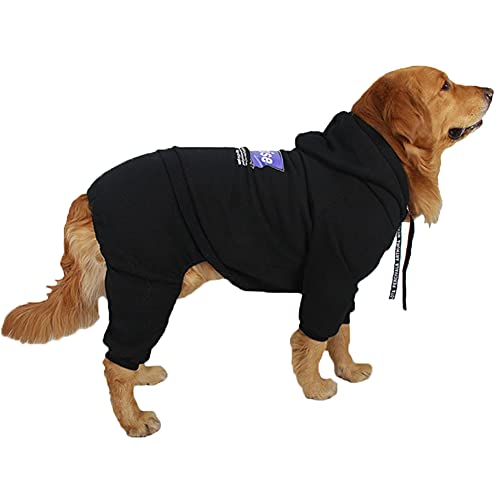 Dicker Hundemantel für große Hunde mit Kapuze für mittelgroße und extragroße Golden Retriever Labrador, große Hundejacke, Outdoor-Bekleidung für den Winter von MOTT